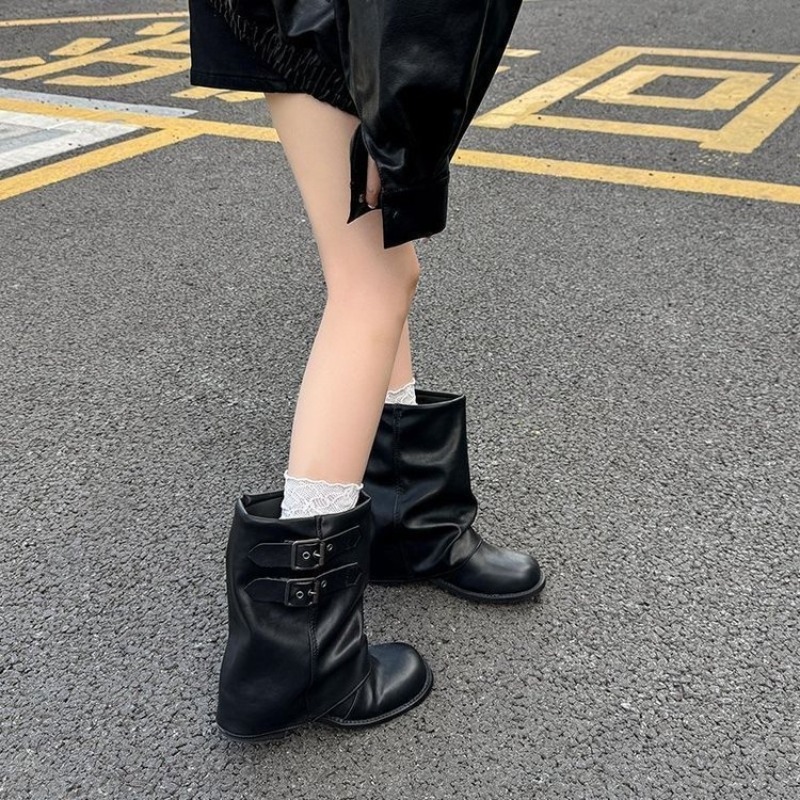 Women Double Buckle Slouch Mid - Embroidery Garments recension och pris